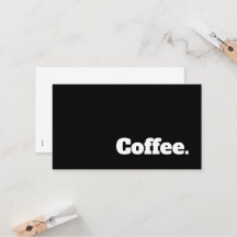 Simple Word Dark Loyalty Slab Coffee Punch-Card