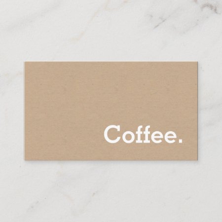 Simple Word Minima Loyalty Coffee Punch-card Craft