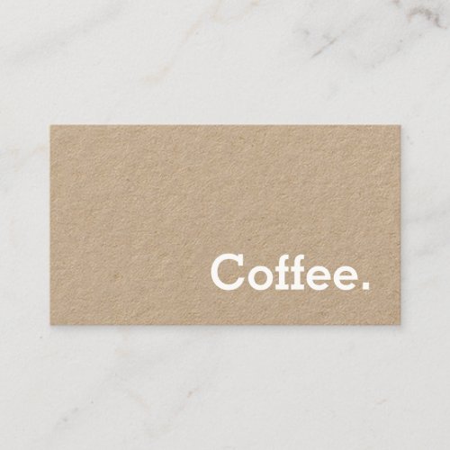 Simple Word Minima Loyalty Coffee Punch_Card Craft