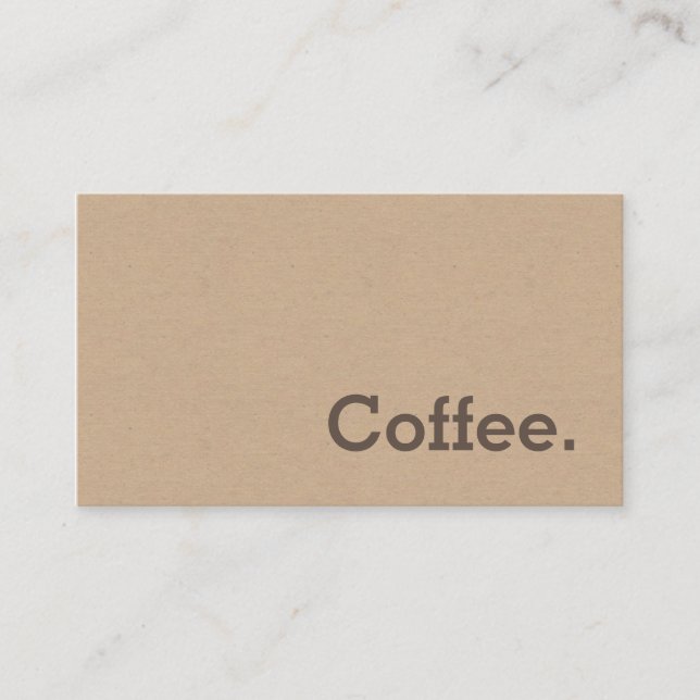 Simple Word Minima Loyalty Coffee Punch-Card Craft Card (Front)