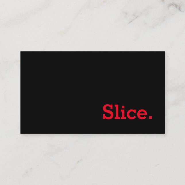 Simple Word Slice Loyalty Punch-Card Card (Front)