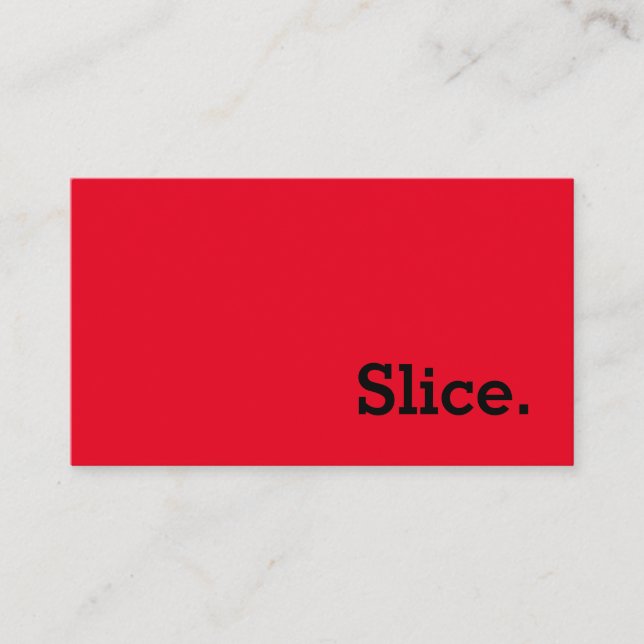 Simple Word Slice Loyalty Punch-Card Card (Front)