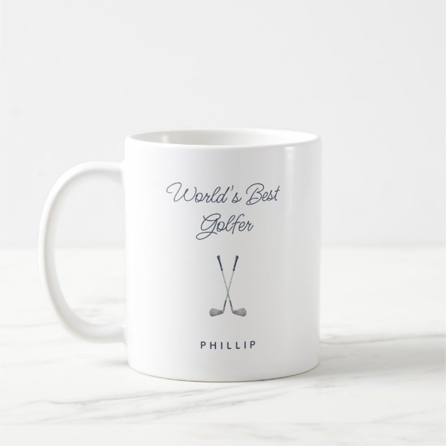 Simple World's Best Golfer Coffee Mug (Left)