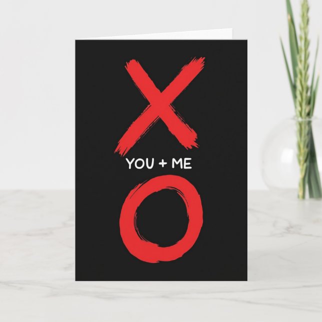 Simple Xo You And Me Card (Front)