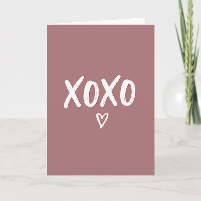 Simple Xoxo Textured Card (Front)