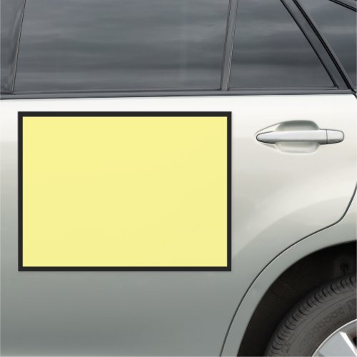 Simple Yellow and Black Border Car Magnet