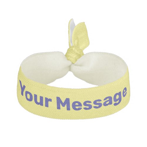 Simple Yellow and Navy Blue Your Message Template Elastic Hair Tie