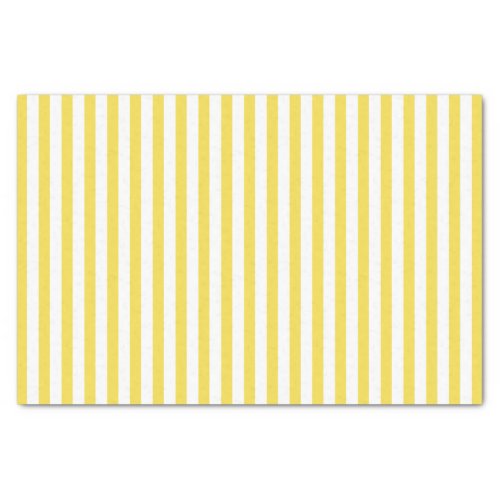 Simple Yellow and White Stripes Pattern Tissue Paper