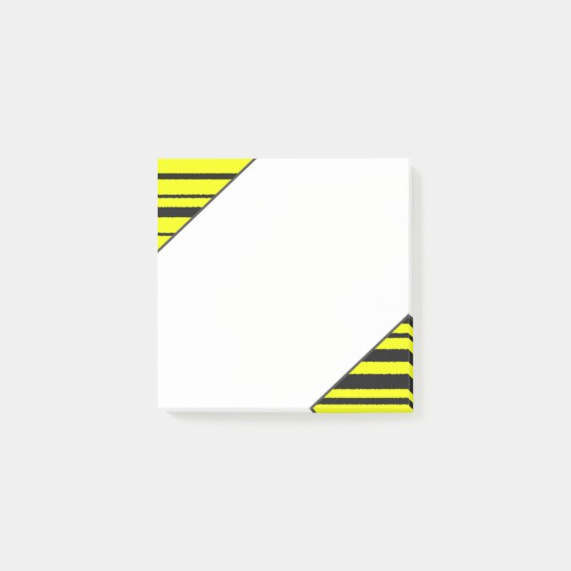 Simple Yellow/Black Bee-Inspired Stripes Notes (Front)