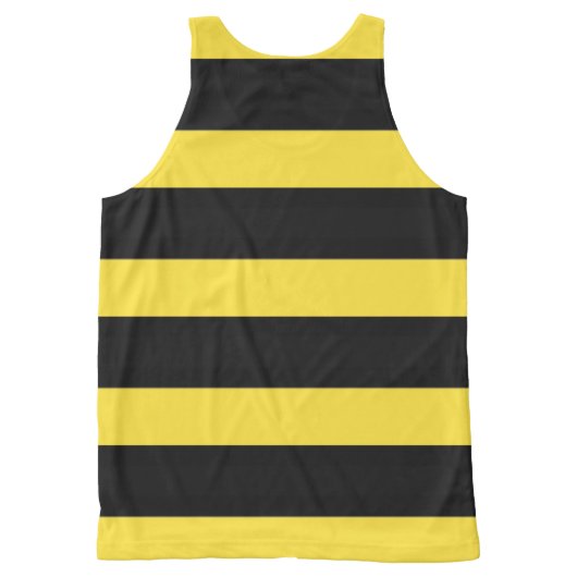 Simple Yellow/Black Bee-Inspired Stripes Tank Top (Back)