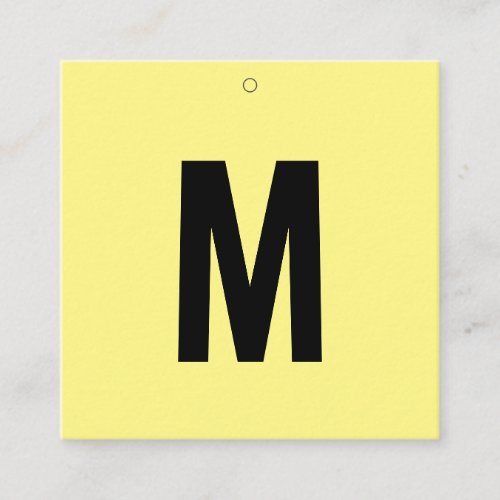 Simple Yellow Clothing Size Swing Display Tag