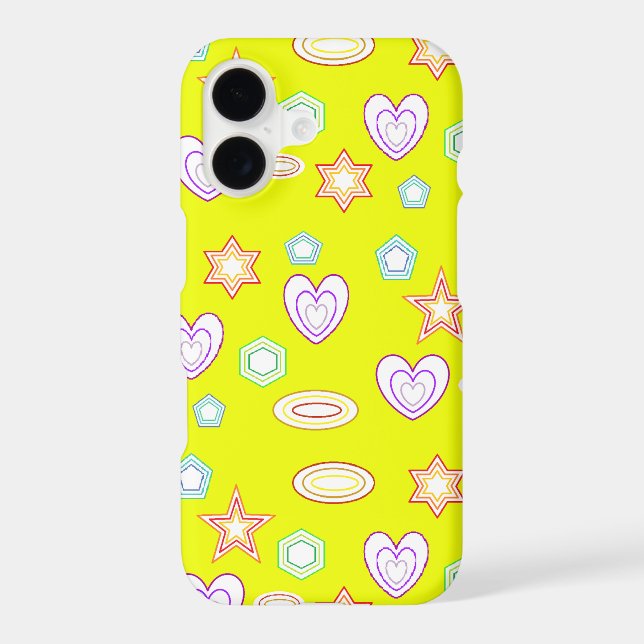 Simple yellow design iphone case (Back)