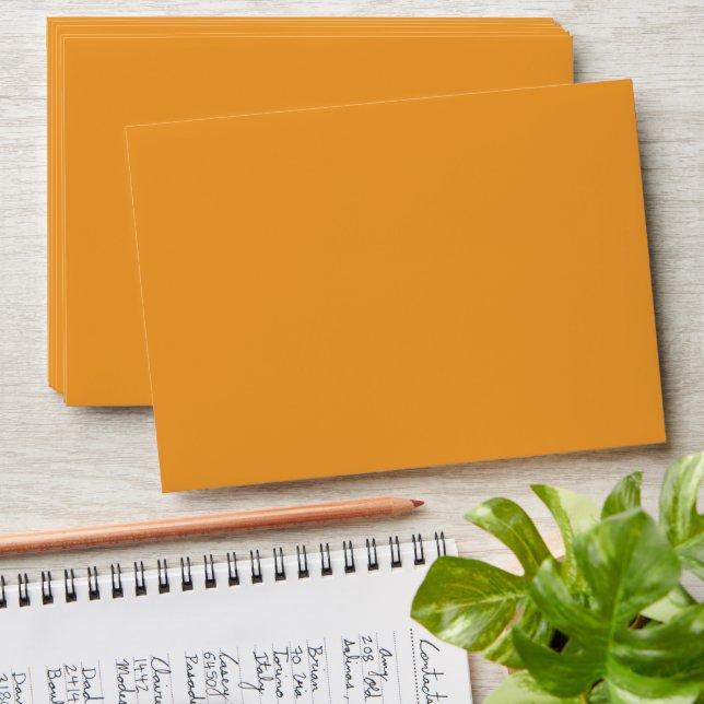 Simple yellow Envelope New Year Card Envelope (Stacked)