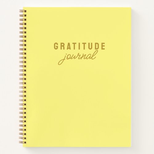 Simple Yellow Gratitude Journal