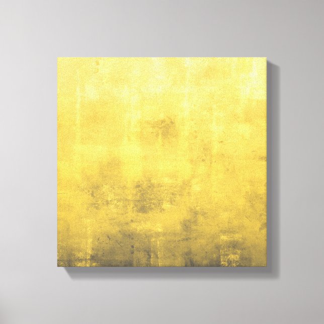 Simple Yellow Gray Abstract Canvas Print (Front)