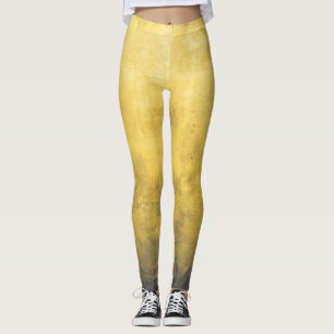 Simple Yellow Gray Abstract Leggings