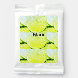 Simple yellow green lemon add name minimal custom hot chocolate drink mix