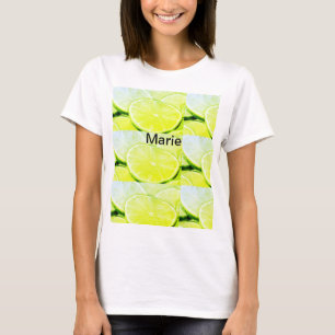 Simple yellow green lemon add name minimal custom  T-Shirt