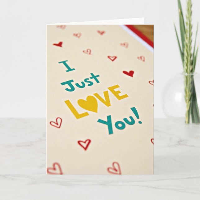 Simple Yellow Love Heart Card (Front)