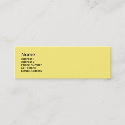 simple yellow business card templates