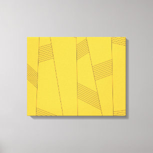 Simple, yellow, modern abstract graphic design canvas print