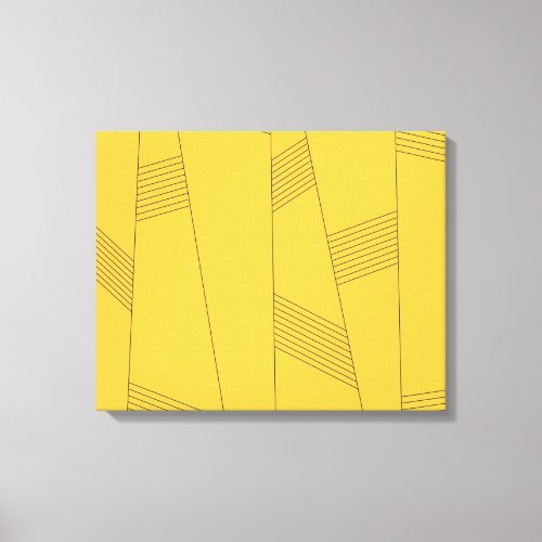 Simple yellow modern abstract graphic design canvas print