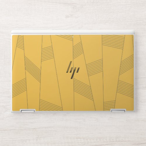 Simple yellow modern abstract graphic design HP laptop skin