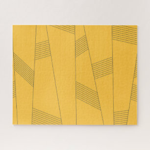 Simple, yellow, modern abstract graphic design jigsaw puzzle