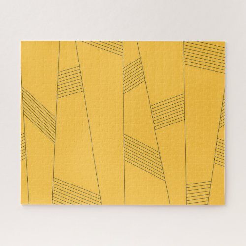 Simple yellow modern abstract graphic design jigsaw puzzle