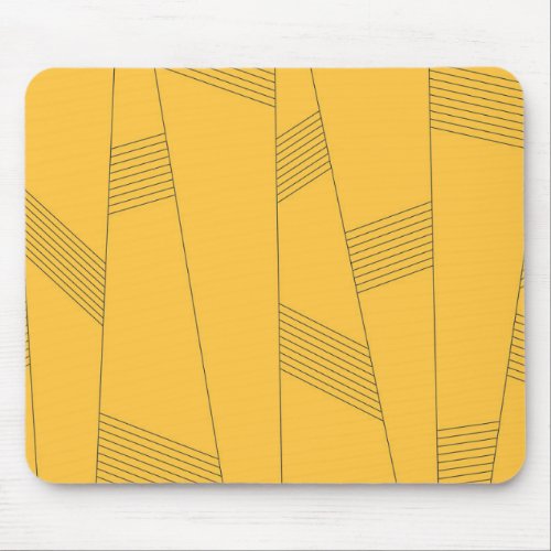 Simple yellow modern abstract graphic design mouse pad