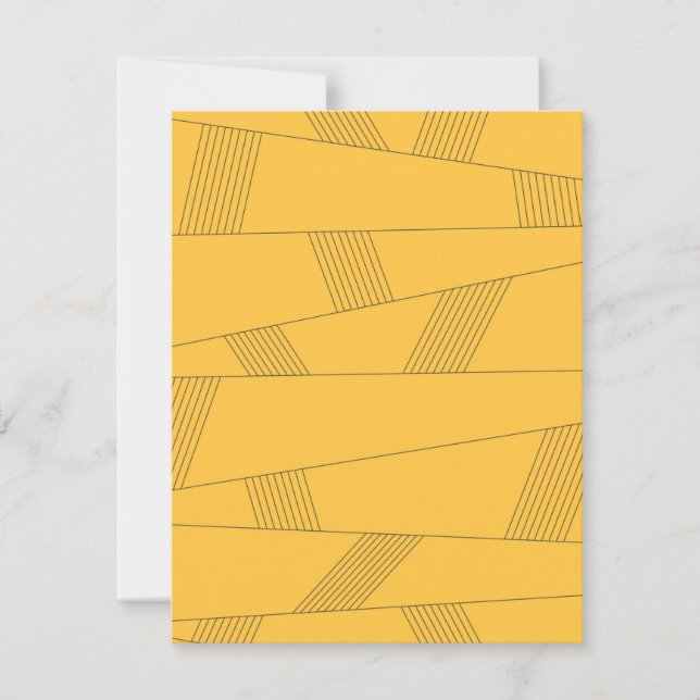 Simple, yellow, modern abstract graphic design note card (Front)