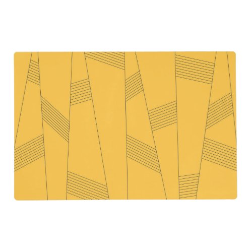 Simple yellow modern abstract graphic design placemat