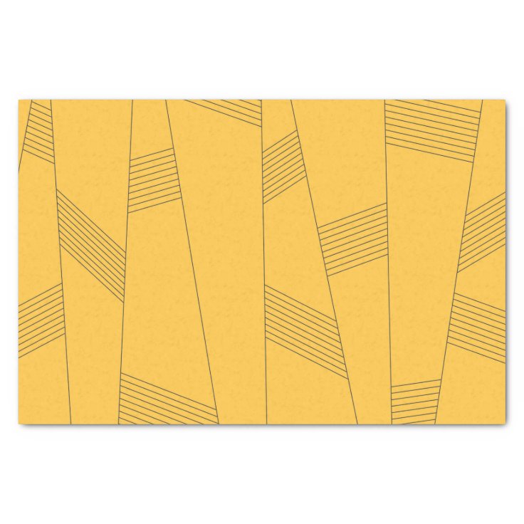 Simple, yellow, modern abstract graphic design tissue paper | Zazzle