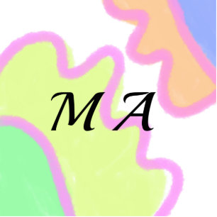 Simple yellow pink watercolor add your monogram cutout