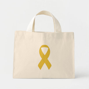 Simple Yellow Ribbon Mini Tote Bag