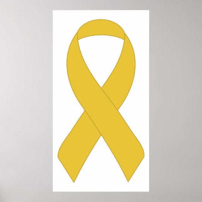 Simple Yellow Ribbon Poster (Front)