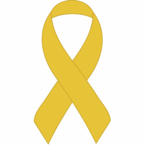 Simple Yellow Ribbon Statuette