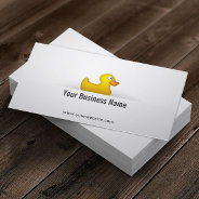 Simple Yellow Rubber Duck Business Card at Zazzle
