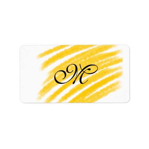 simple yellow watercolor lines add your monogram t label