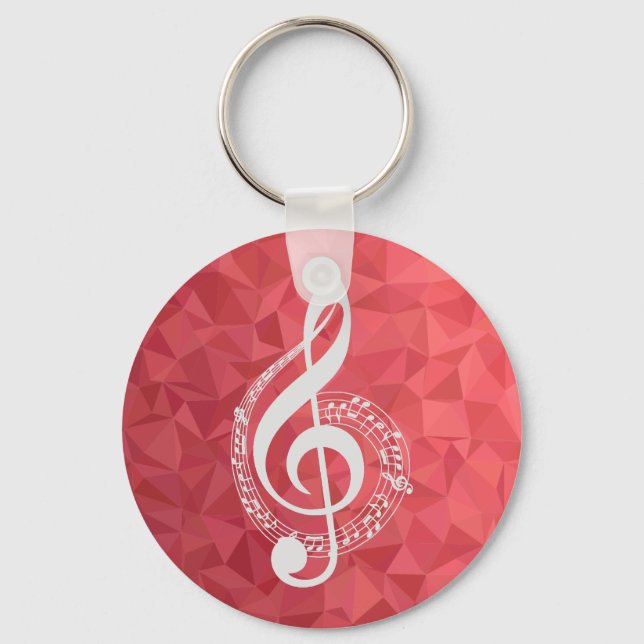 Simple yet Beautiful Musical Note Graphic Keychain (Front)