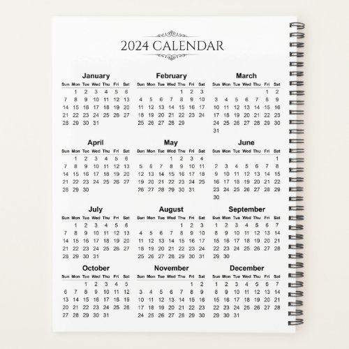 Simple Yet Elegant 2024 Calendar  Planner