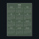 Simple Yet Elegant 2025 Calendar | Magnetic Card<br><div class="desc">For further customization,  please click the "Customize" button and use our design tool to modify this template. If the options are available,  you may change text and image by simply clicking on "Edit/Remove Text or Image Here" and add your own. Thank you.</div>