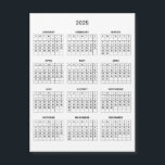 Simple Yet Elegant 2025 Calendar | Magnetic Card<br><div class="desc">For further customization,  please click the "Customize" button and use our design tool to modify this template. If the options are available,  you may change text and image by simply clicking on "Edit/Remove Text or Image Here" and add your own. Thank you.</div>