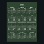 Simple Yet Elegant 2025 Calendar |  Poster<br><div class="desc">For further customization,  please click the "Customize" button and use our design tool to modify this template. If the options are available,  you may change text and image by simply clicking on "Edit/Remove Text or Image Here" and add your own. Thank you.</div>