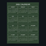 Simple Yet Elegant 2025 Calendar |  Poster<br><div class="desc">For further customization,  please click the "Customize" button and use our design tool to modify this template. If the options are available,  you may change text and image by simply clicking on "Edit/Remove Text or Image Here" and add your own. Thank you.</div>