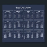 Simple Yet Elegant 2025 Calendar |  Poster<br><div class="desc">For further customization,  please click the "Customize" button and use our design tool to modify this template. If the options are available,  you may change text and image by simply clicking on "Edit/Remove Text or Image Here" and add your own. Thank you.</div>