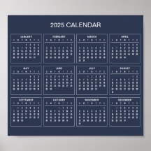 Simple Yet Elegant 2025 Calendar | Poster
