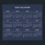Simple Yet Elegant 2025 Calendar |  Poster<br><div class="desc">For further customization,  please click the "Customize" button and use our design tool to modify this template. If the options are available,  you may change text and image by simply clicking on "Edit/Remove Text or Image Here" and add your own. Thank you.</div>