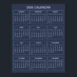 Simple Yet Elegant 2025 Calendar |  Poster<br><div class="desc">For further customization,  please click the "Customize" button and use our design tool to modify this template. If the options are available,  you may change text and image by simply clicking on "Edit/Remove Text or Image Here" and add your own. Thank you.</div>