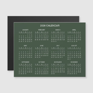 Simple Yet Elegant 2026 Calendar Magnet